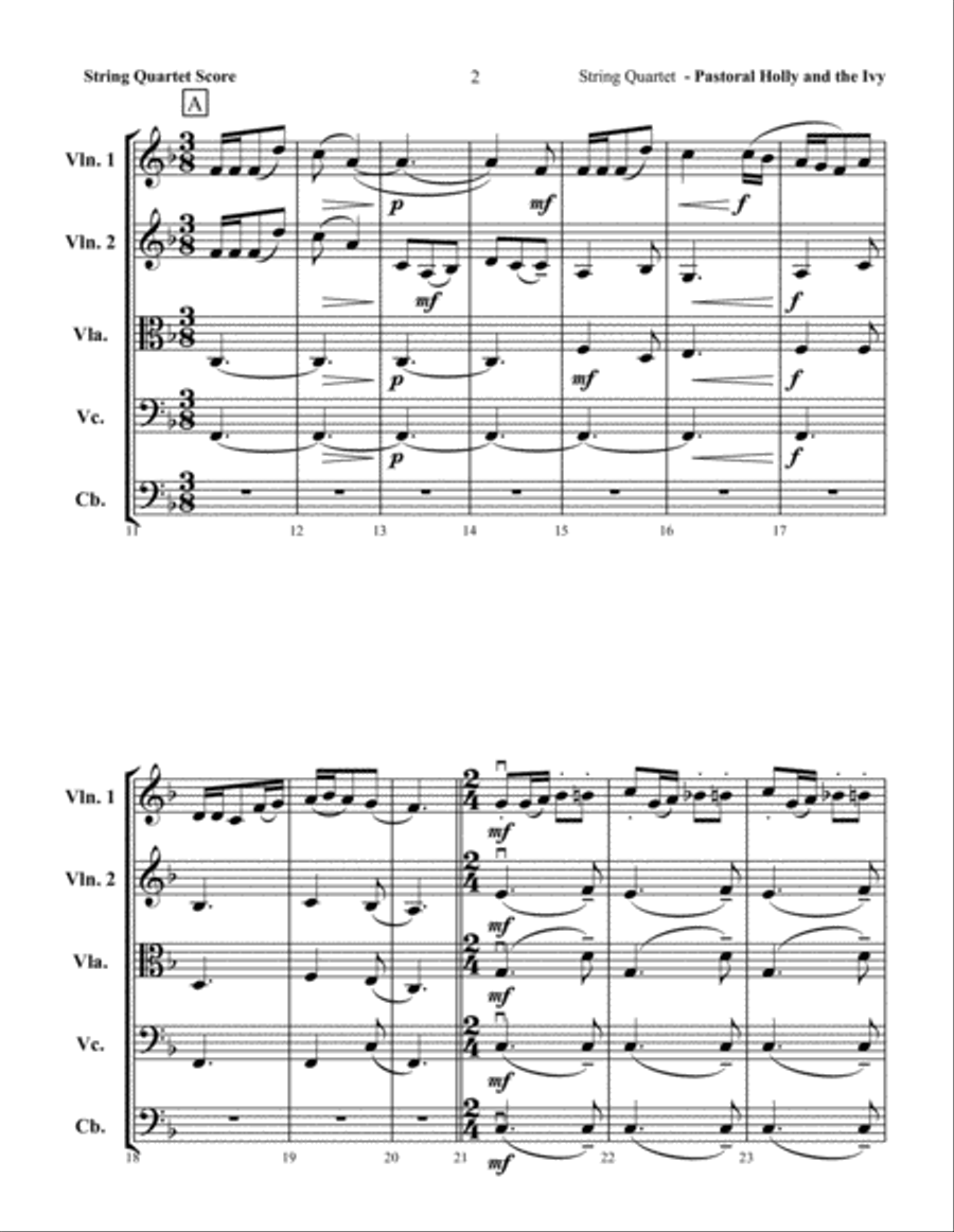 Pastoral Holly and the Ivy Chamber Orchestra scores gallery preview page 2
