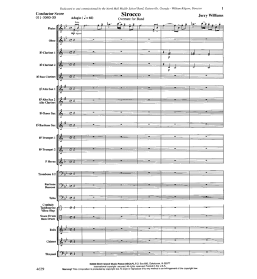 Sirocco Concert Band scores gallery preview page 2