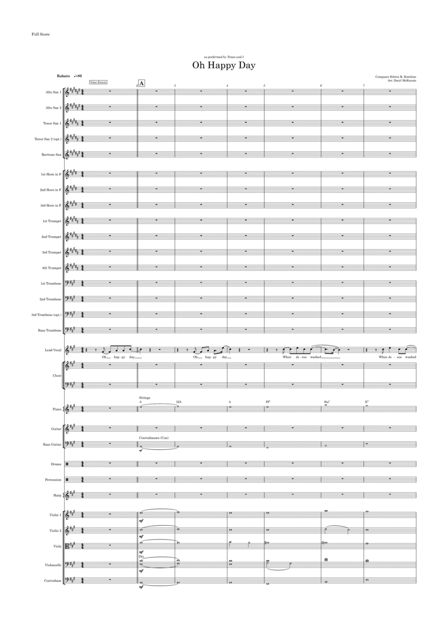Oh Happy Day Full Orchestra scores gallery preview page 1