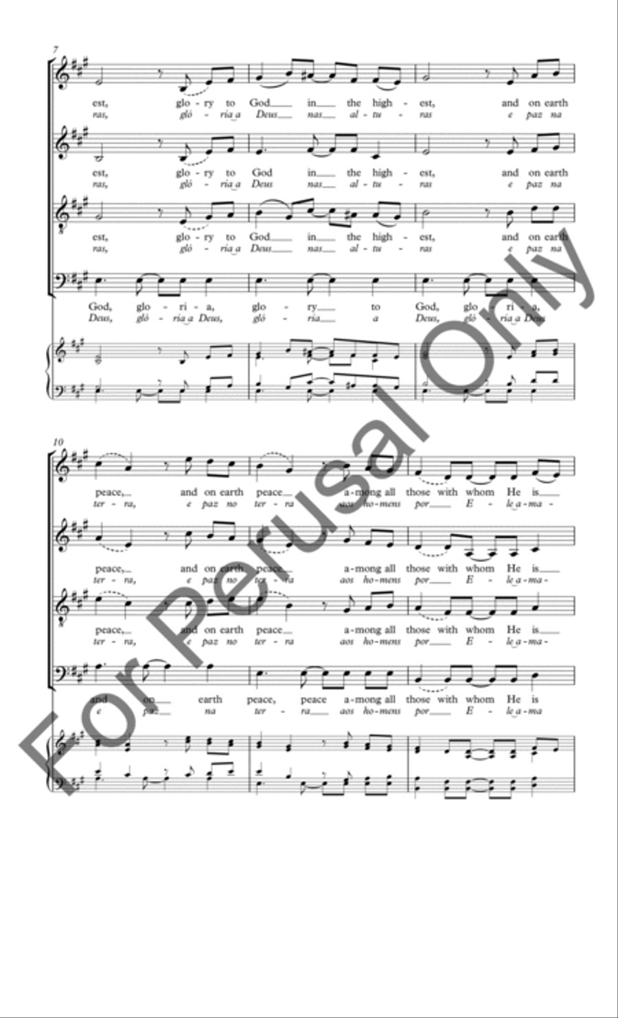 Glory to God in the Highest 4-Part scores gallery preview page 3