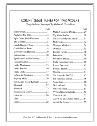 Book cover for Czech Fiddle Tunes for Two Violas