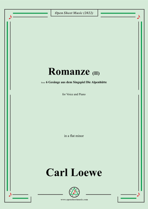 Book cover for Loewe-Romanze(II),in a flat minor,for Voice and Piano