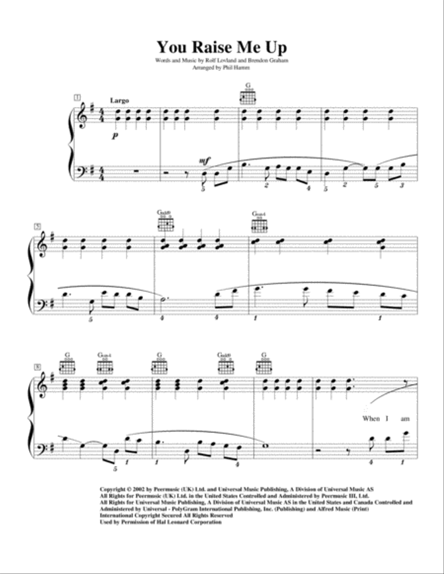 You Raise Me Up Easy Piano scores gallery preview page 2