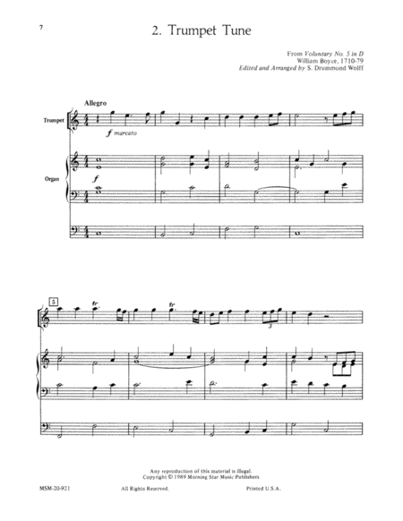 Trumpet Tunes for Solo Trumpet and Organ (Downloadable)
