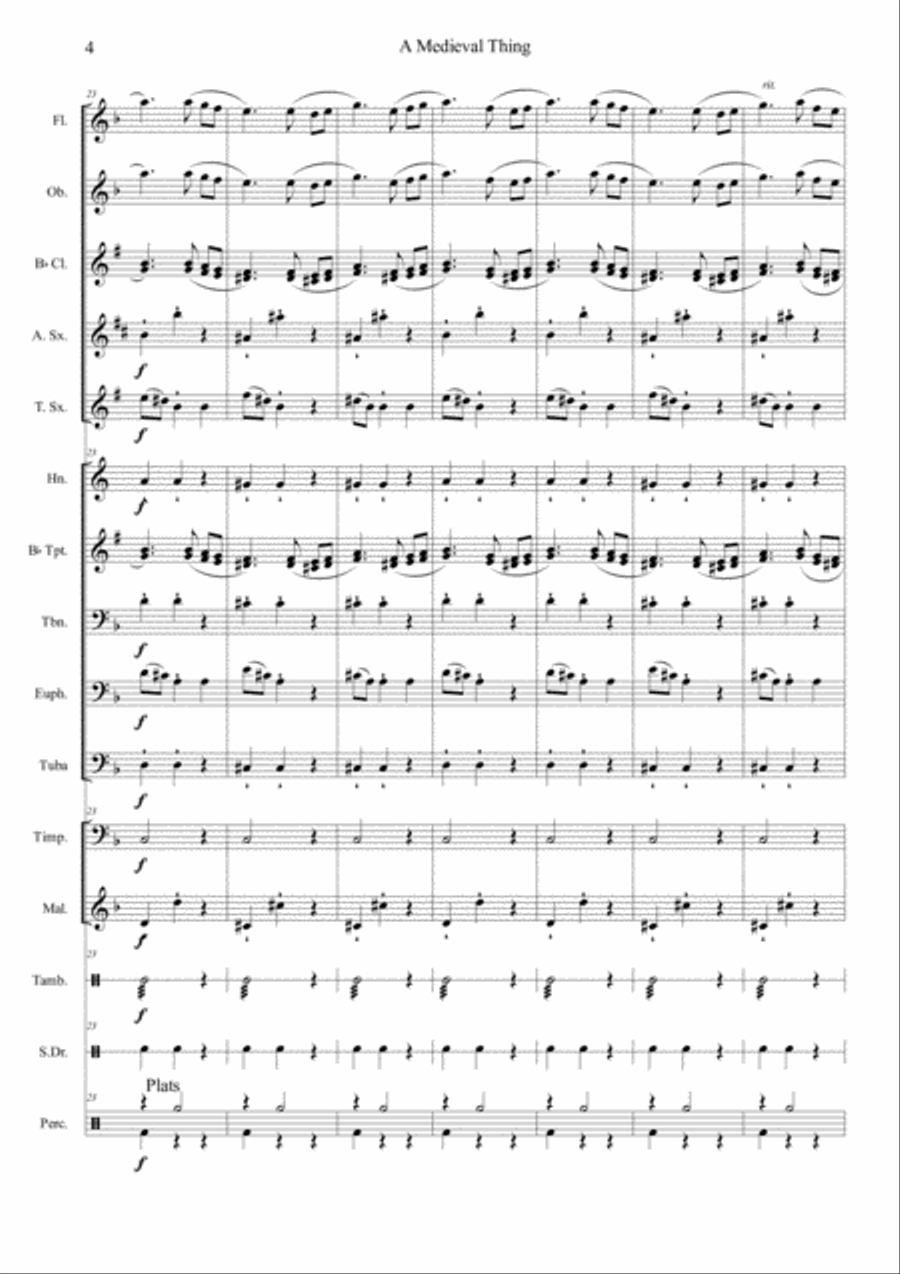 A Medieval Thing (Band) Concert Band scores gallery preview page 6