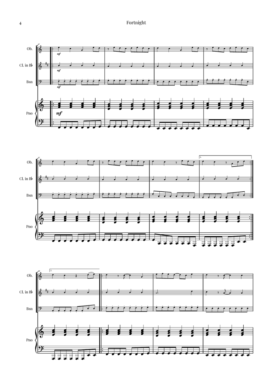 Fortnight Woodwind Trio scores gallery preview page 4