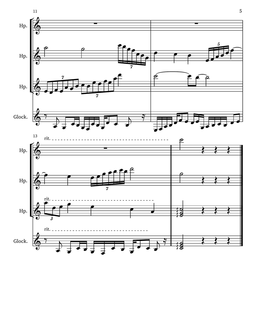Z 239 for 3 Harps & Glockenspiel Glockenspiel scores gallery preview page 5