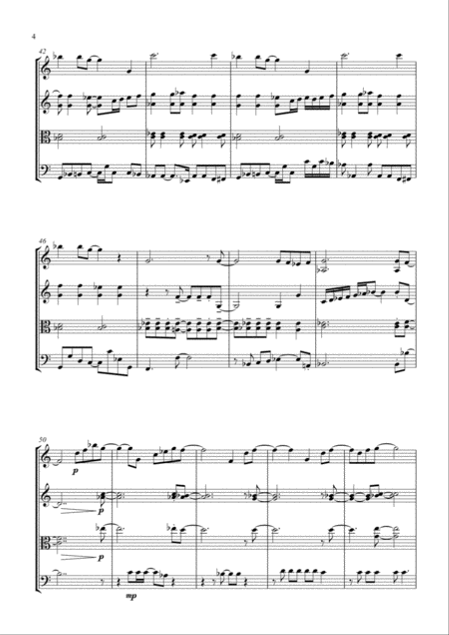 Ain't No Mountain High Enough String Quartet scores gallery preview page 4