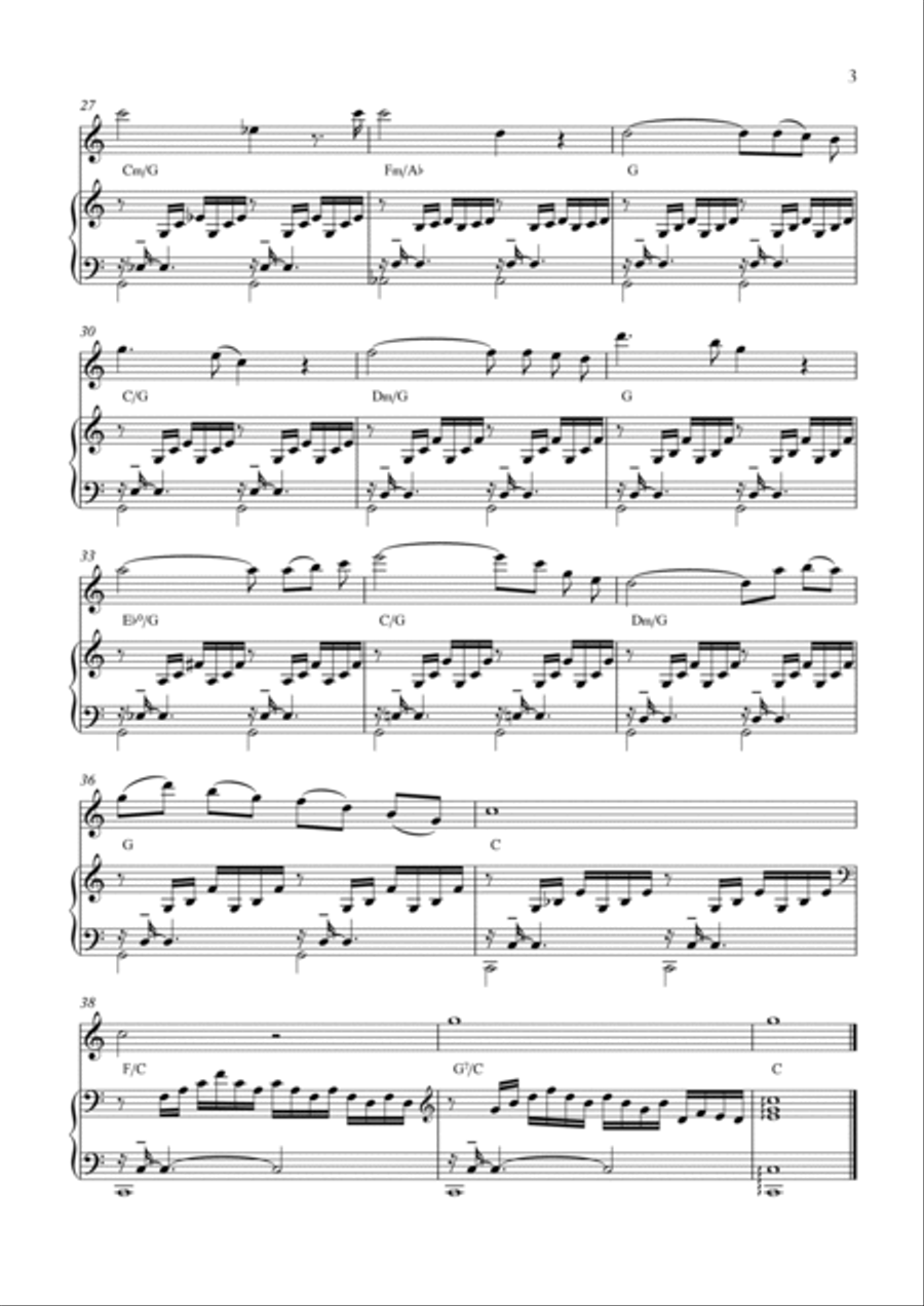 Ave Maria (Bach - Gounod) - Flute and Piano Flute scores gallery preview page 4