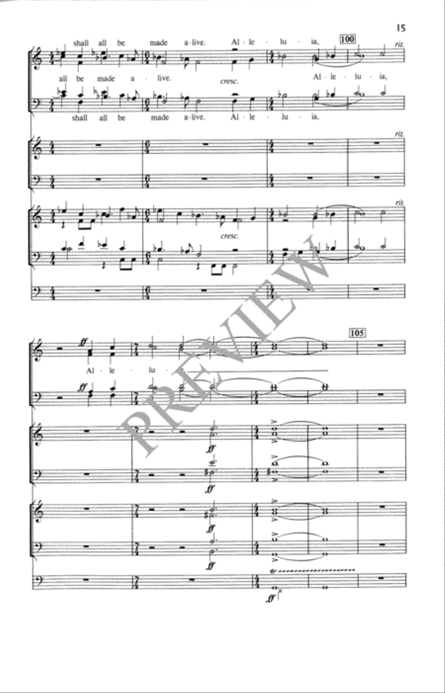 Processional for Easter Processional for Easter 4-Part scores gallery preview page 16