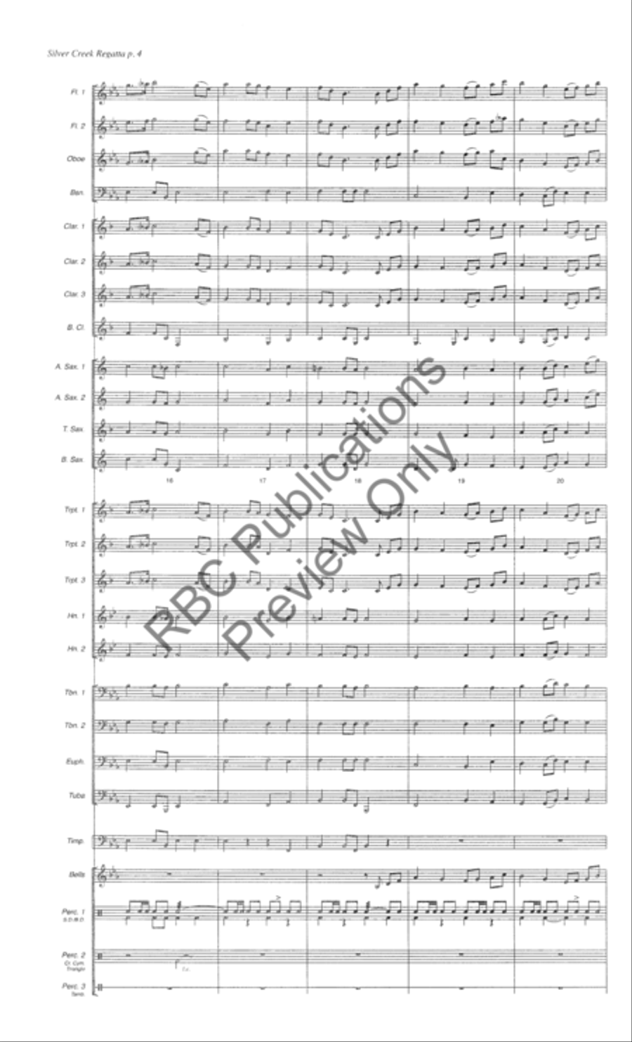 Silver Creek Regatta Concert Band scores gallery preview page 7