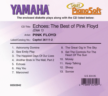 Pink Floyd - Echoes: The Best of Pink Floyd (2-Disc Set) - Piano Software