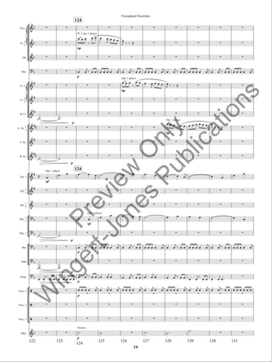 Triumphant Flourishes Concert Band scores gallery preview page 17