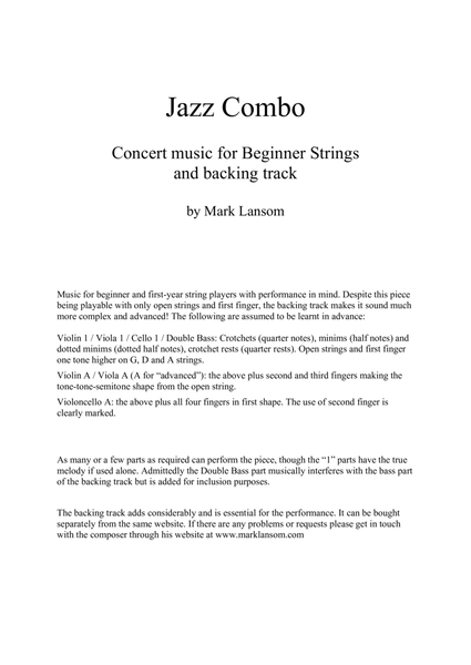 Jazz Combo for Beginner Strings image number null