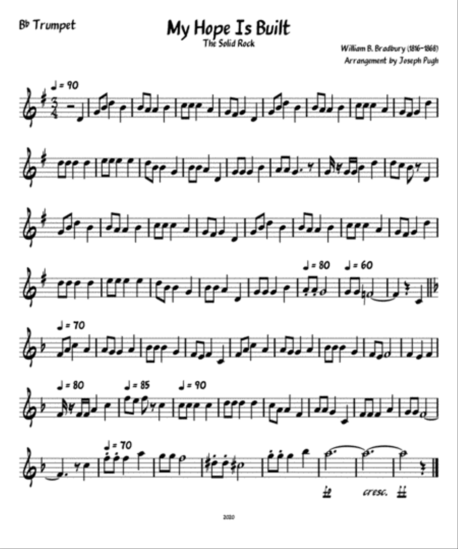 My Hope Is Built (Brass Quintet) Brass Quintet scores gallery preview page 5