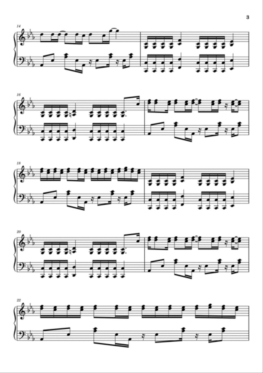 Aerials Piano Solo scores gallery preview page 3