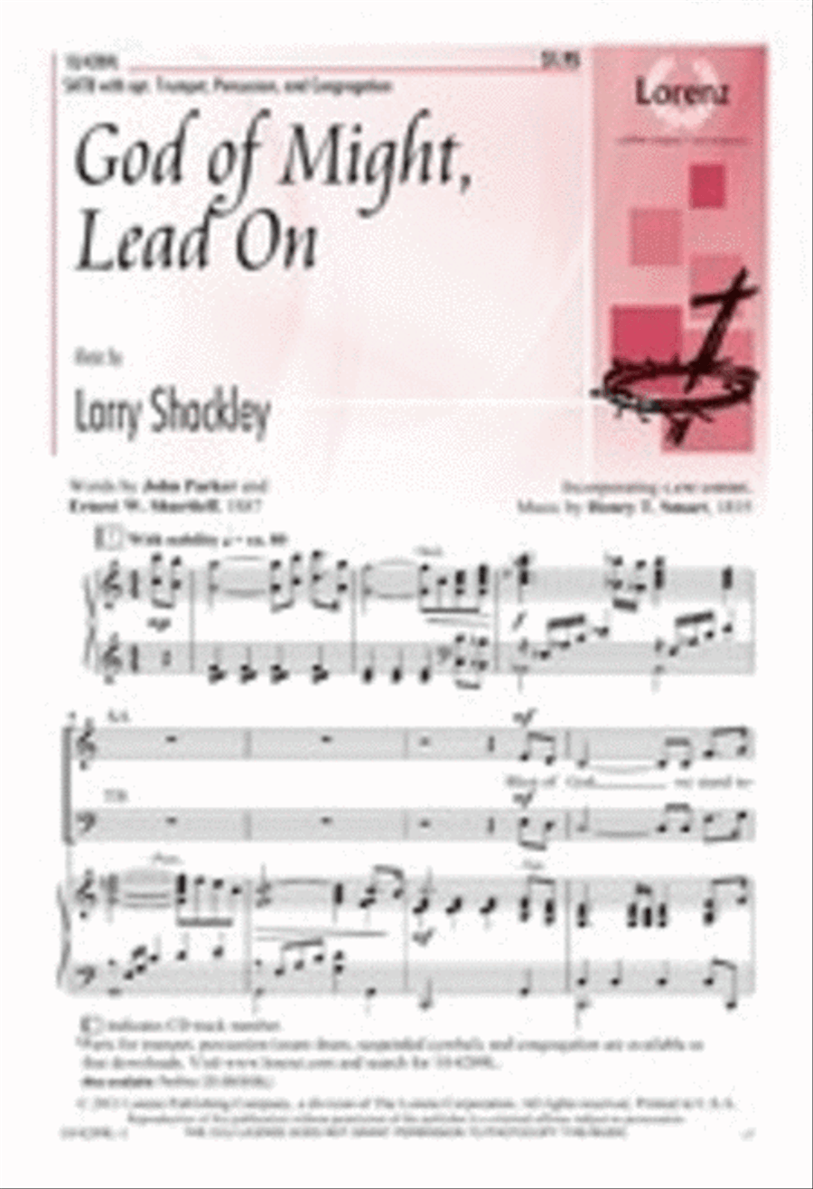 God of Might, Lead On God of Might, Lead On 4-Part scores gallery preview page 1