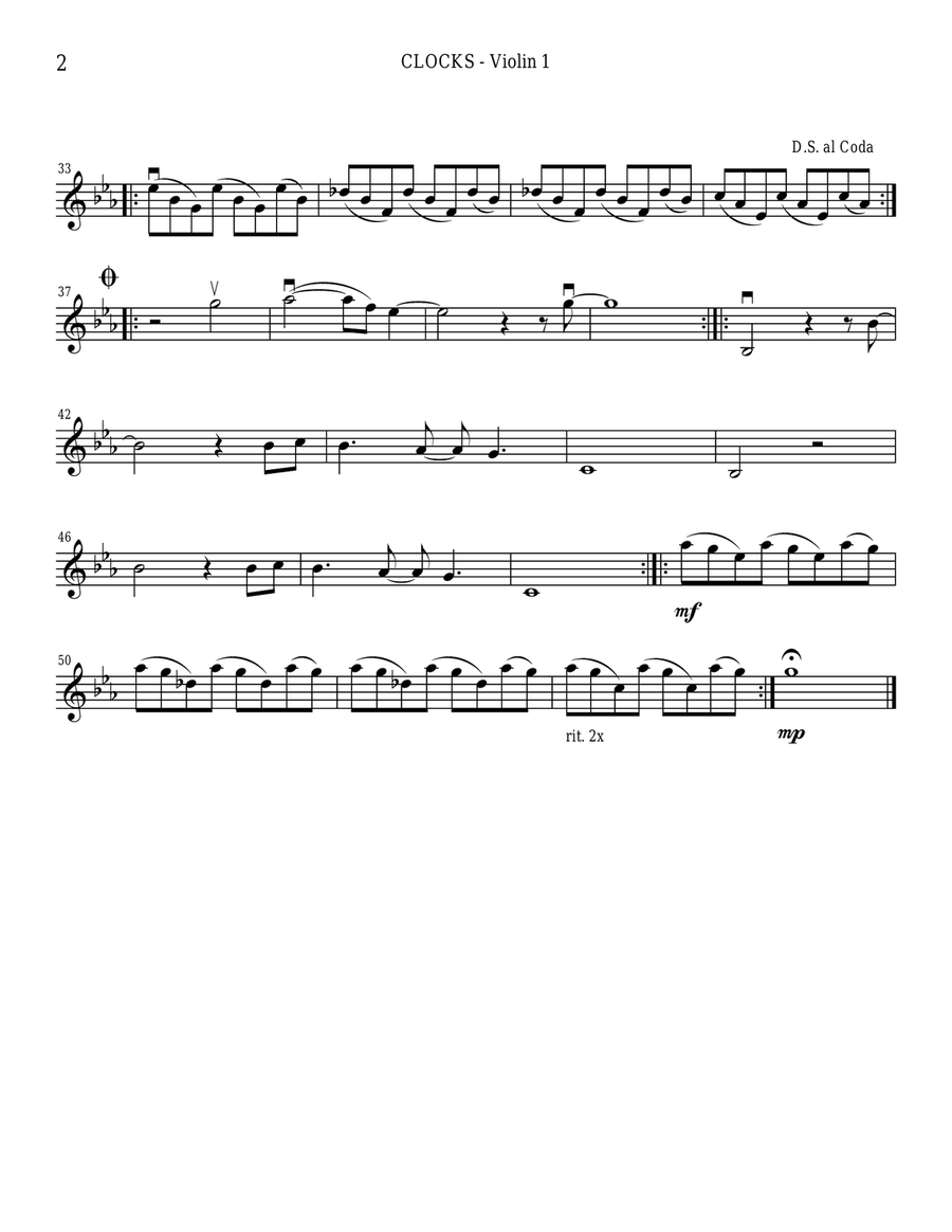Clocks Clocks String Quartet scores gallery preview page 2