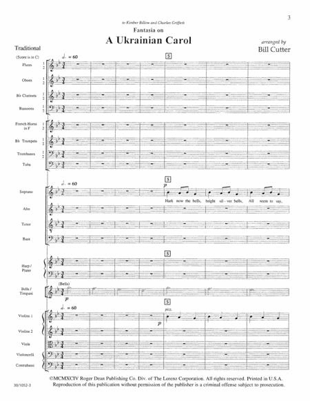 Fantasia on a Ukrainian Carol - Orchestration