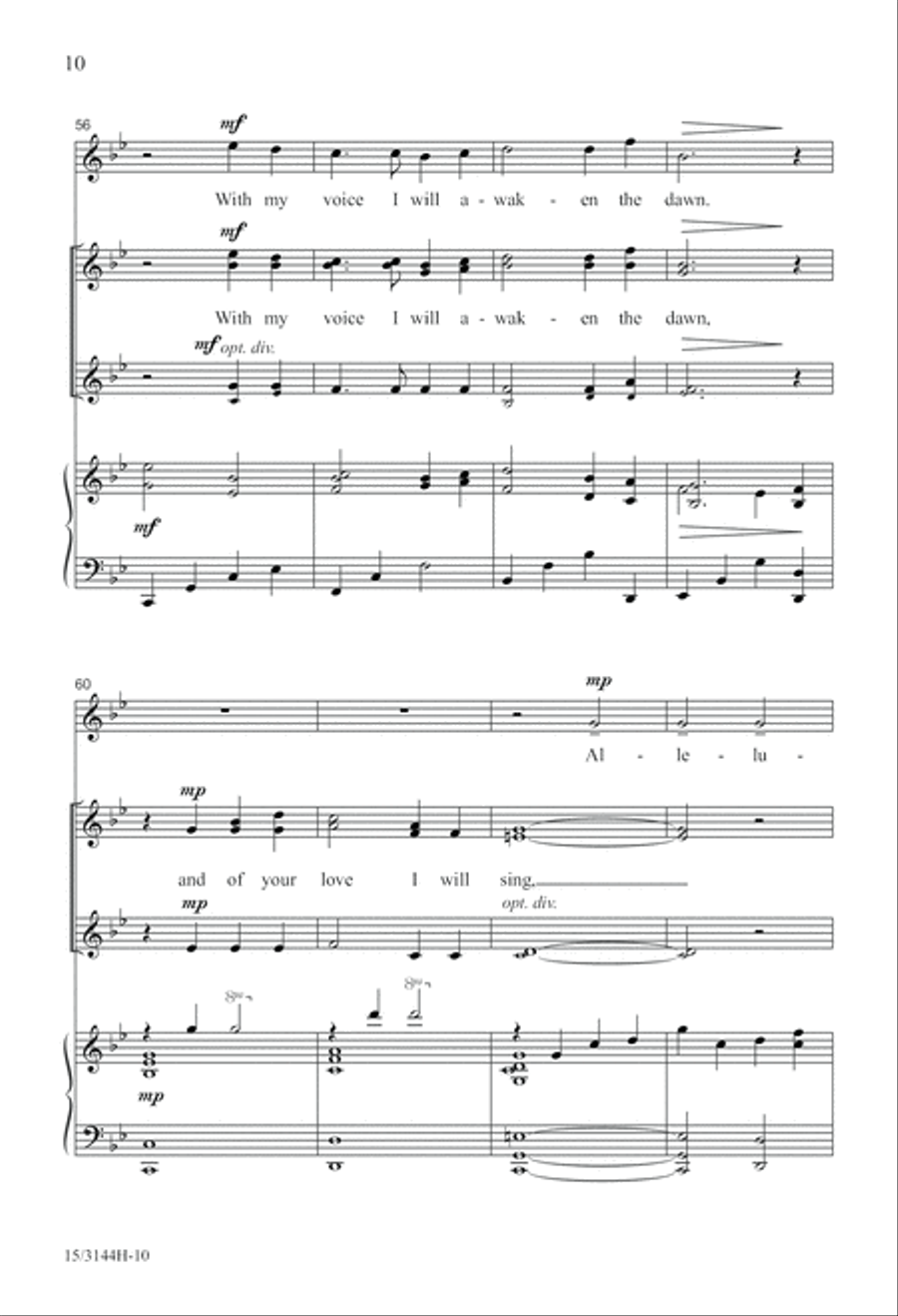 Awake, My Soul, and Sing! SSA scores gallery preview page 11