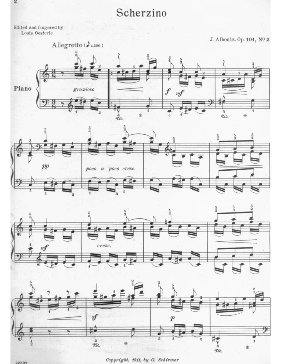 Albéniz Rêves, Op.101 2nd movement