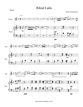 Rikud Laila (violin & piano score)