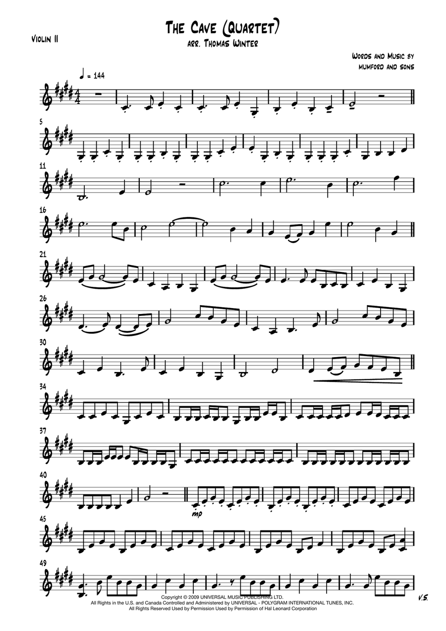 The Cave The Cave String Quartet scores gallery preview page 3