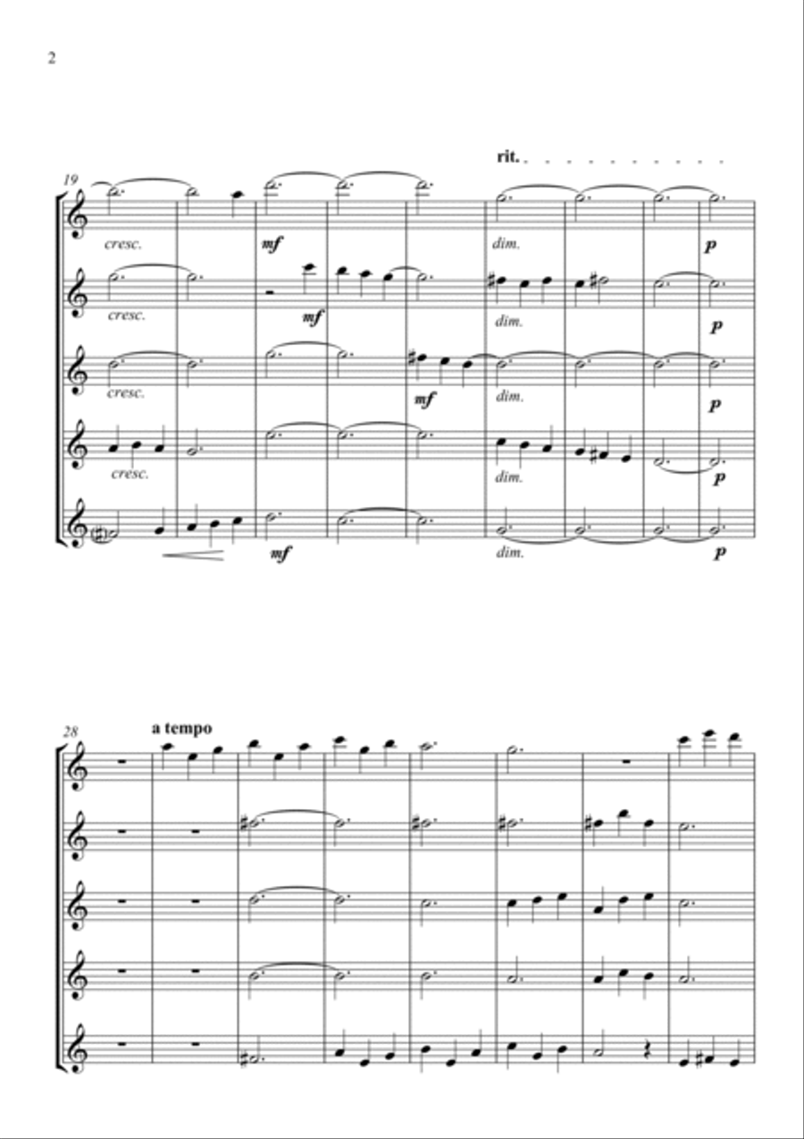 Slow Motion Moments for Flute Choir Flute Choir scores gallery preview page 2