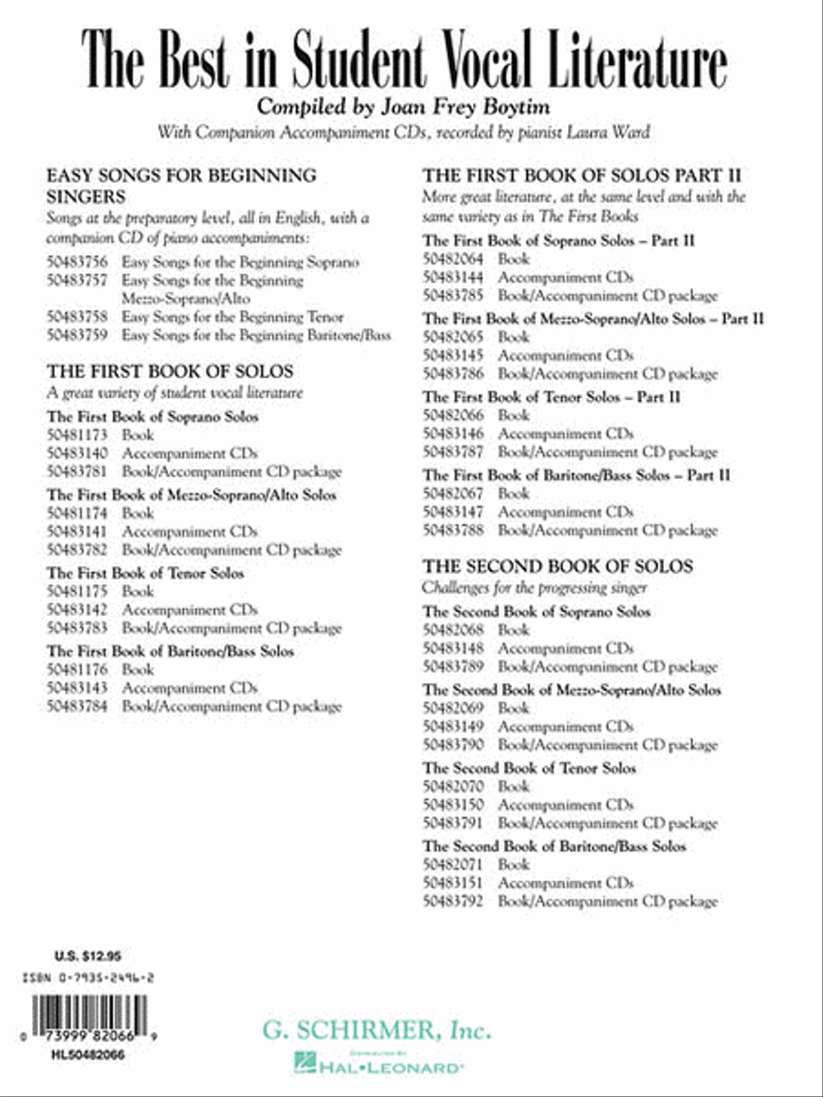 The First Book of Tenor Solos - Part II (Book Only) Tenor Voice scores gallery preview page 2