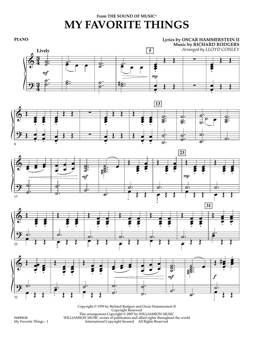 My Favorite Things - Piano Orchestra scores gallery preview page 1