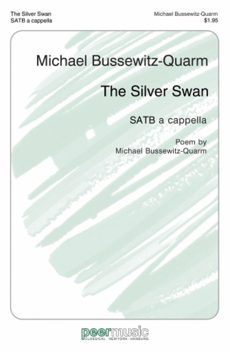 The Silver Swan for SATB Chorus, a Cappella image number null