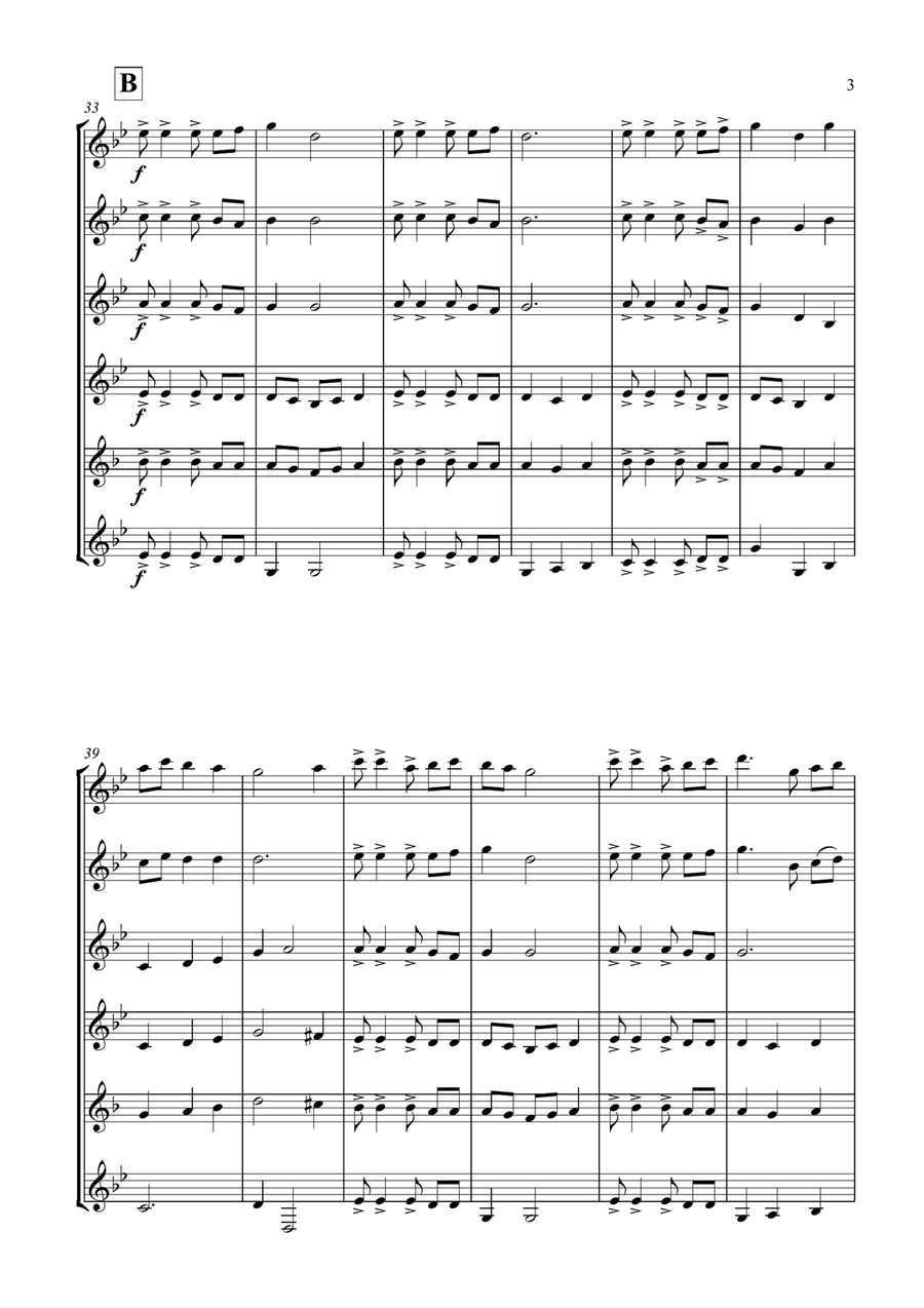 Midnight Haze - for Clarinet Choir Clarinet Choir scores gallery preview page 4