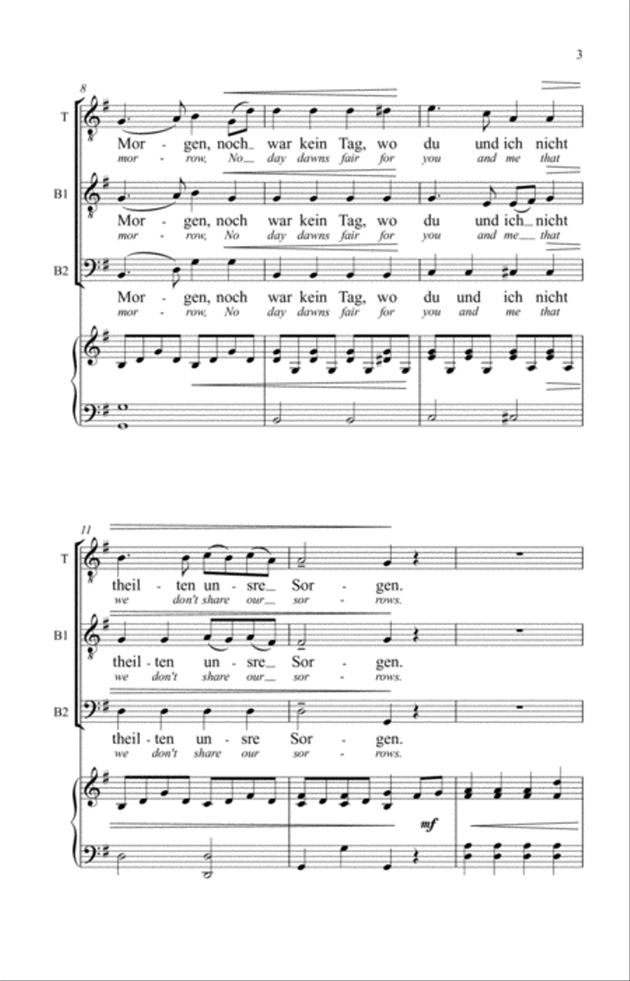 Ich Liebe Dich 3-Part scores gallery preview page 3