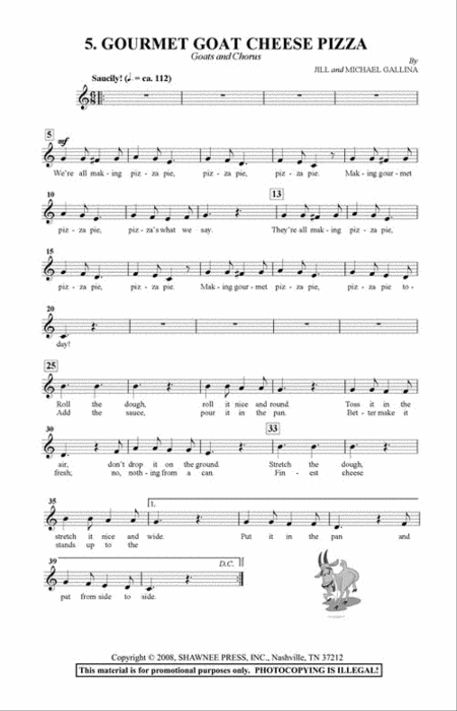 A Barnyard Moosical Unison Choir scores gallery preview page 6