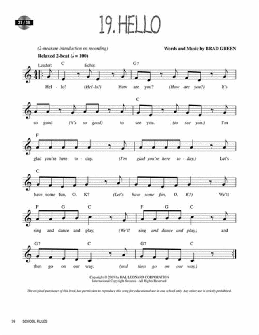 School Rules School Rules Choir scores gallery preview page 2