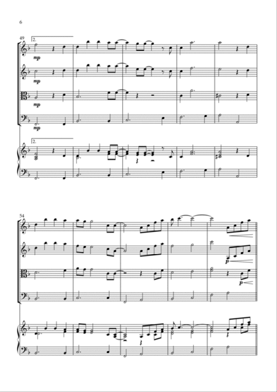 Slipping Through My Fingers String Quartet scores gallery preview page 6
