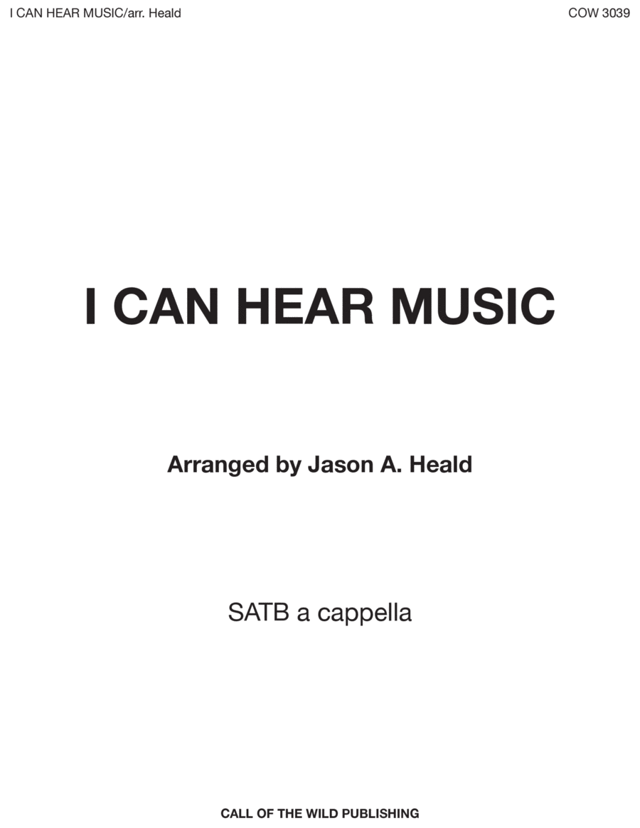 I Can Hear Music 4-Part scores gallery preview page 1
