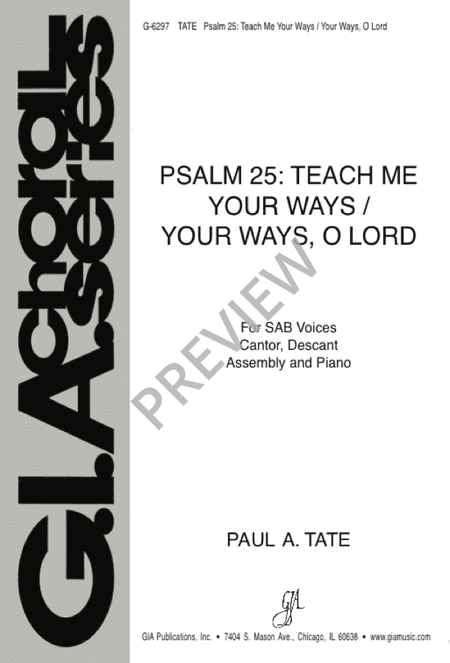 Psalm 25: Teach Me Your Ways / Your Ways, O Lord