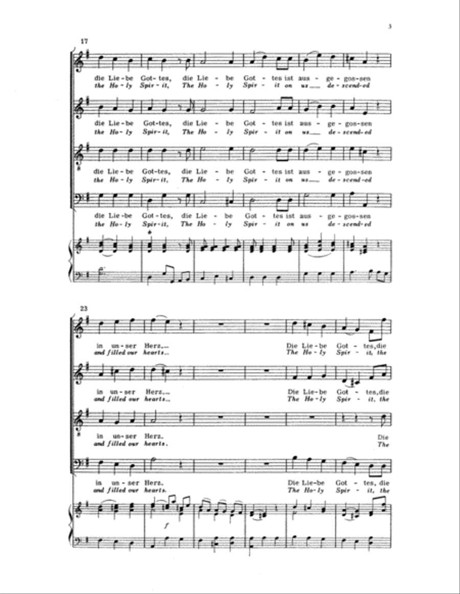 Die Liebe Gottes ist ausgegossen (The Holy Spirit on us descended) 4-Part scores gallery preview page 4
