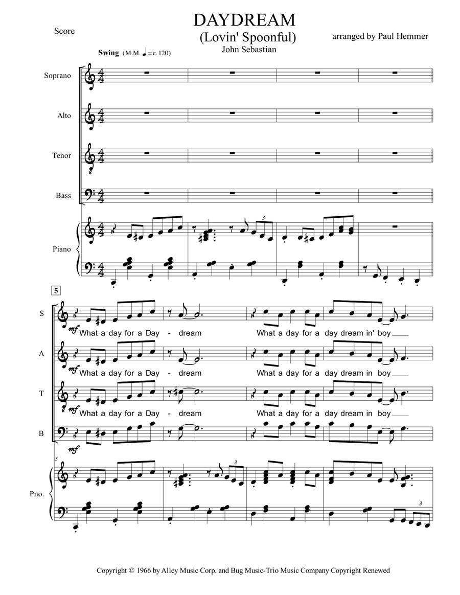 Daydream Daydream 4-Part scores gallery preview page 1