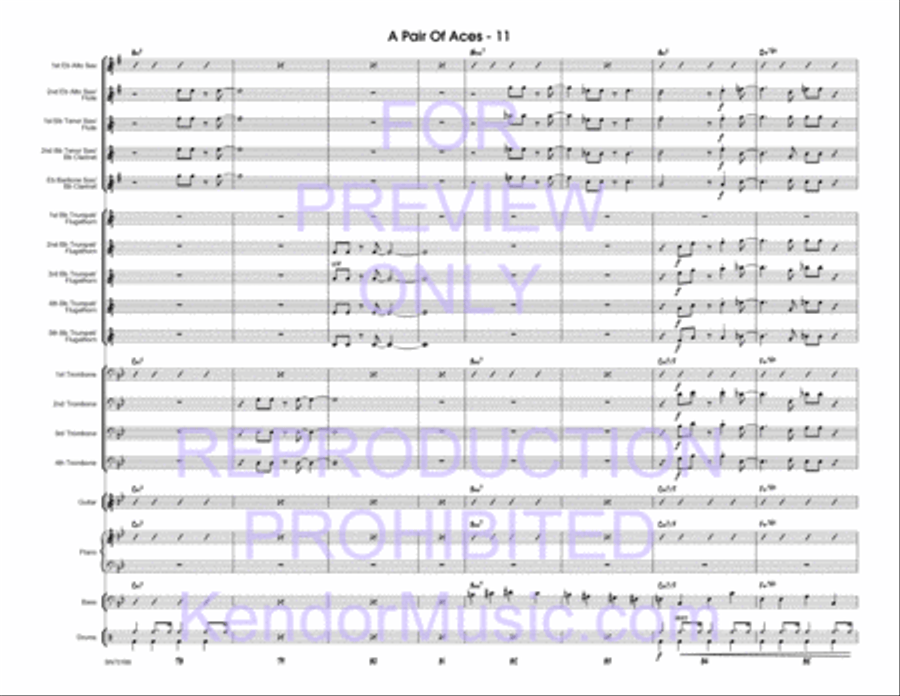 Pair Of Aces, A (Full Score) Jazz Ensemble scores gallery preview page 12
