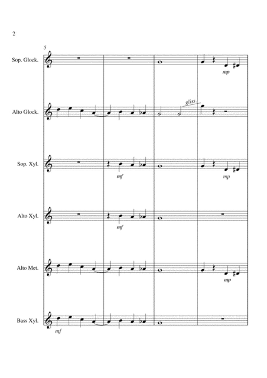 The Entertainer (Main Theme) - For Orff Ensemble Percussion Ensemble scores gallery preview page 2
