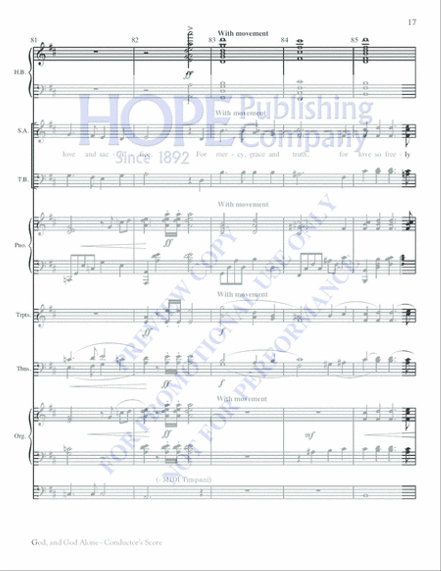 God, and God Alone Choir scores gallery preview page 17