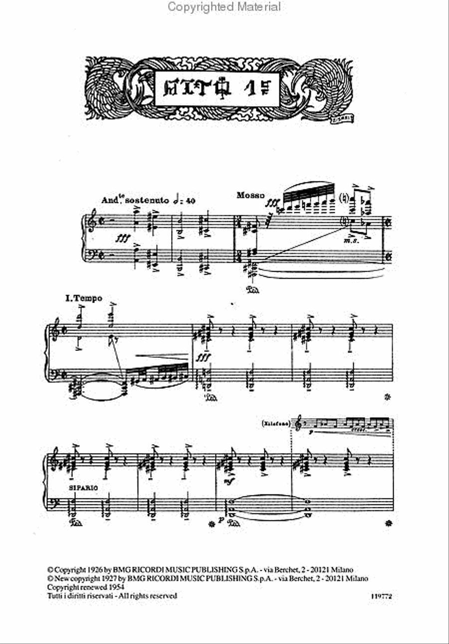 <br>Sheet music extract