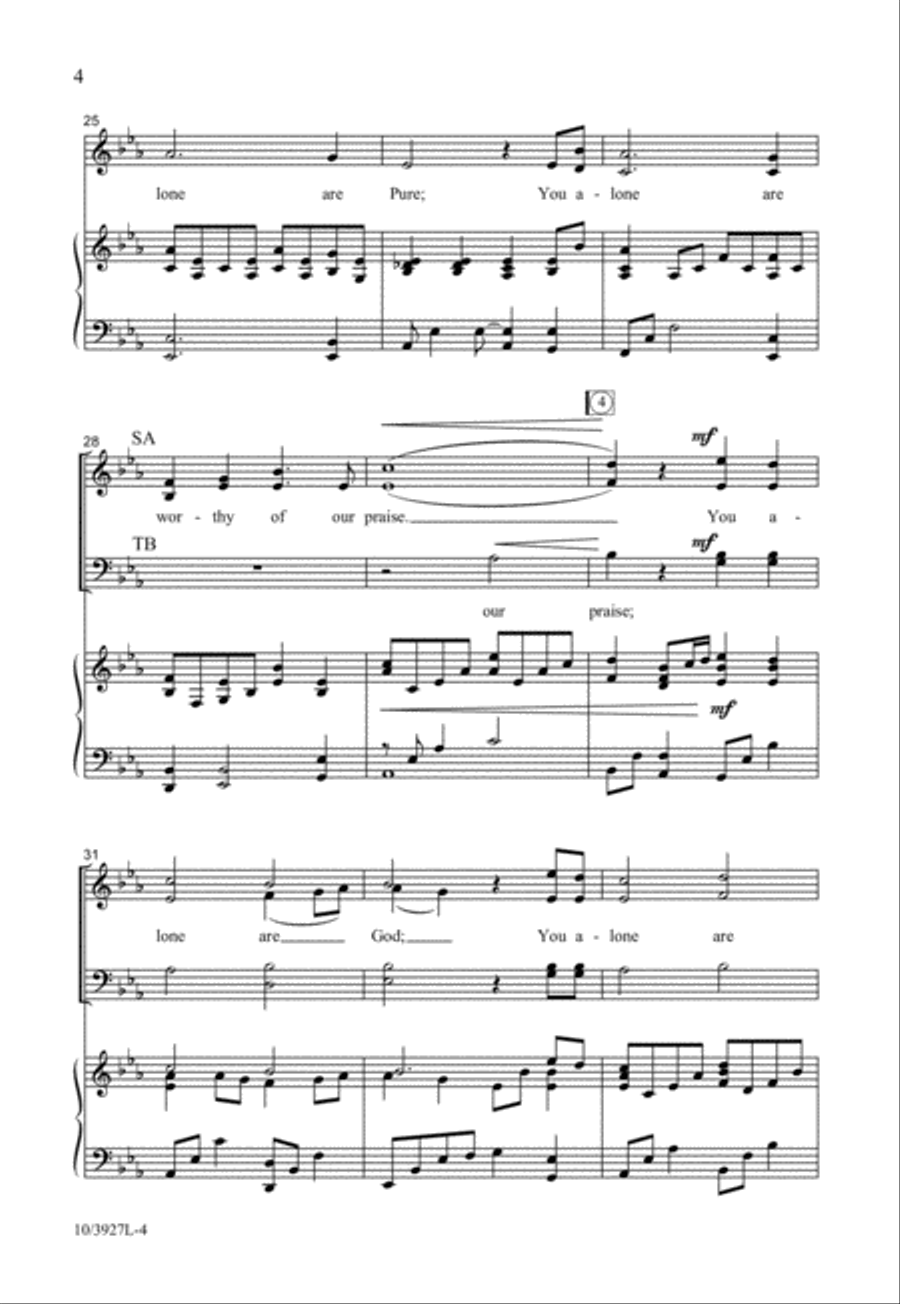 You Alone Are God SSATB scores gallery preview page 5