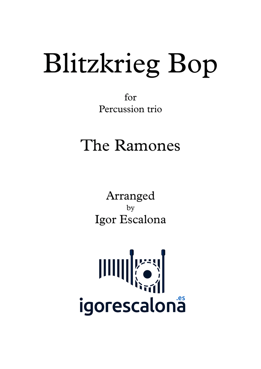 Blitzkrieg Bop Percussion Ensemble scores gallery preview page 2