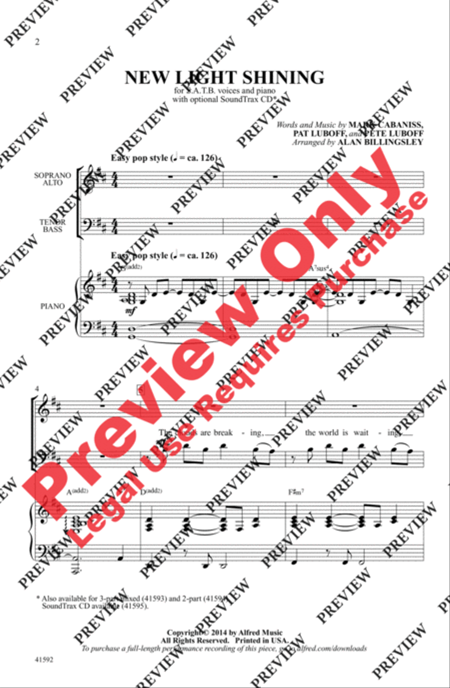 New Light Shining New Light Shining 4-Part scores gallery preview page 2