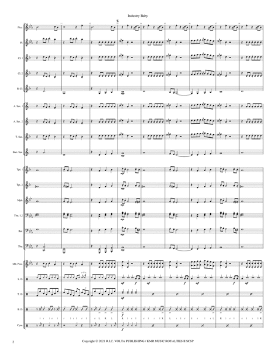 Industry Baby Marching Band scores gallery preview page 2