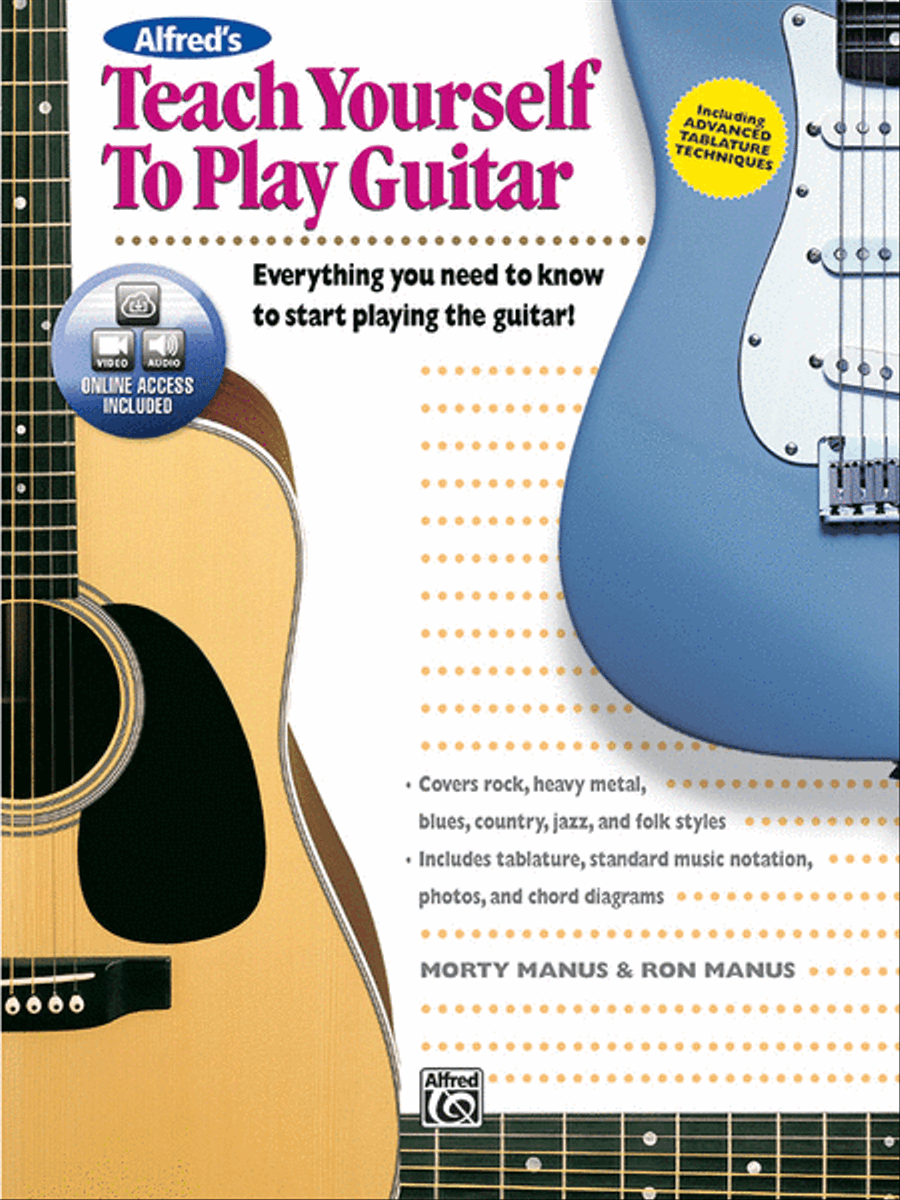 Alfred's Teach Yourself to Play Guitar Easy Guitar scores gallery preview page 1