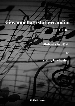 Book cover for Ferrandini Sinfonia in B flat